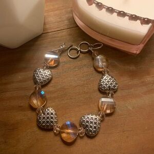 Beaded heart bracelet